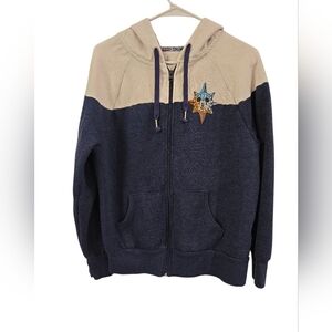 WALT DISNEY WORLD COMPASS MICKEY MOUSE FULL ZIP HOODIE. SIZE LARGE.